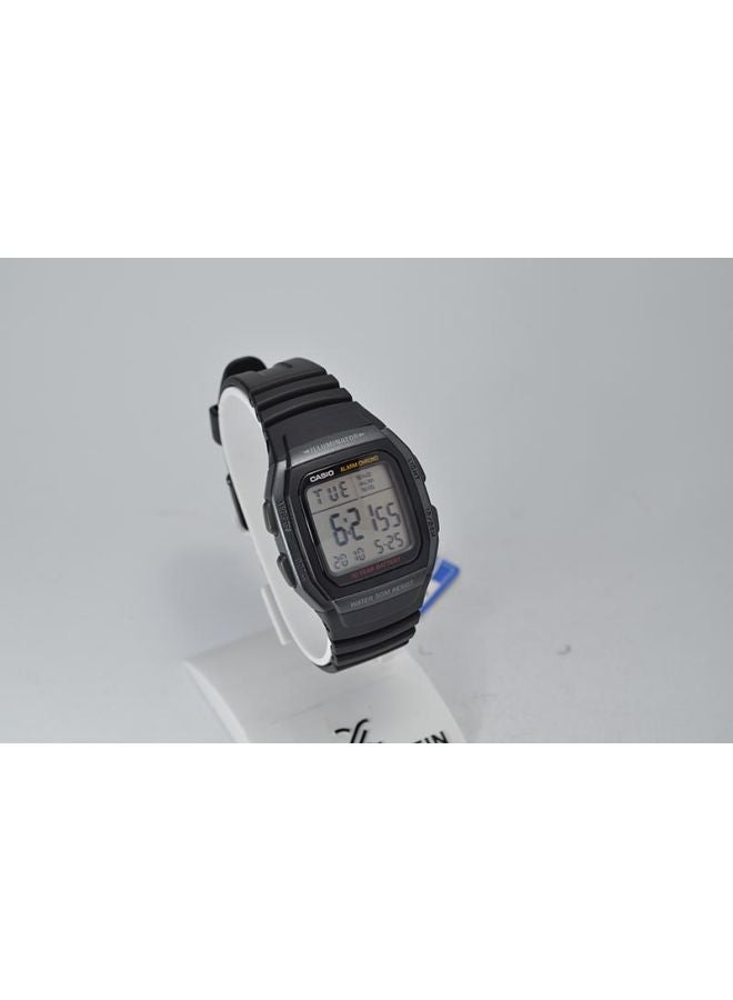 Boys' Resin Digital Quartz Watch W-96H-1BVDF - 36 mm - Black