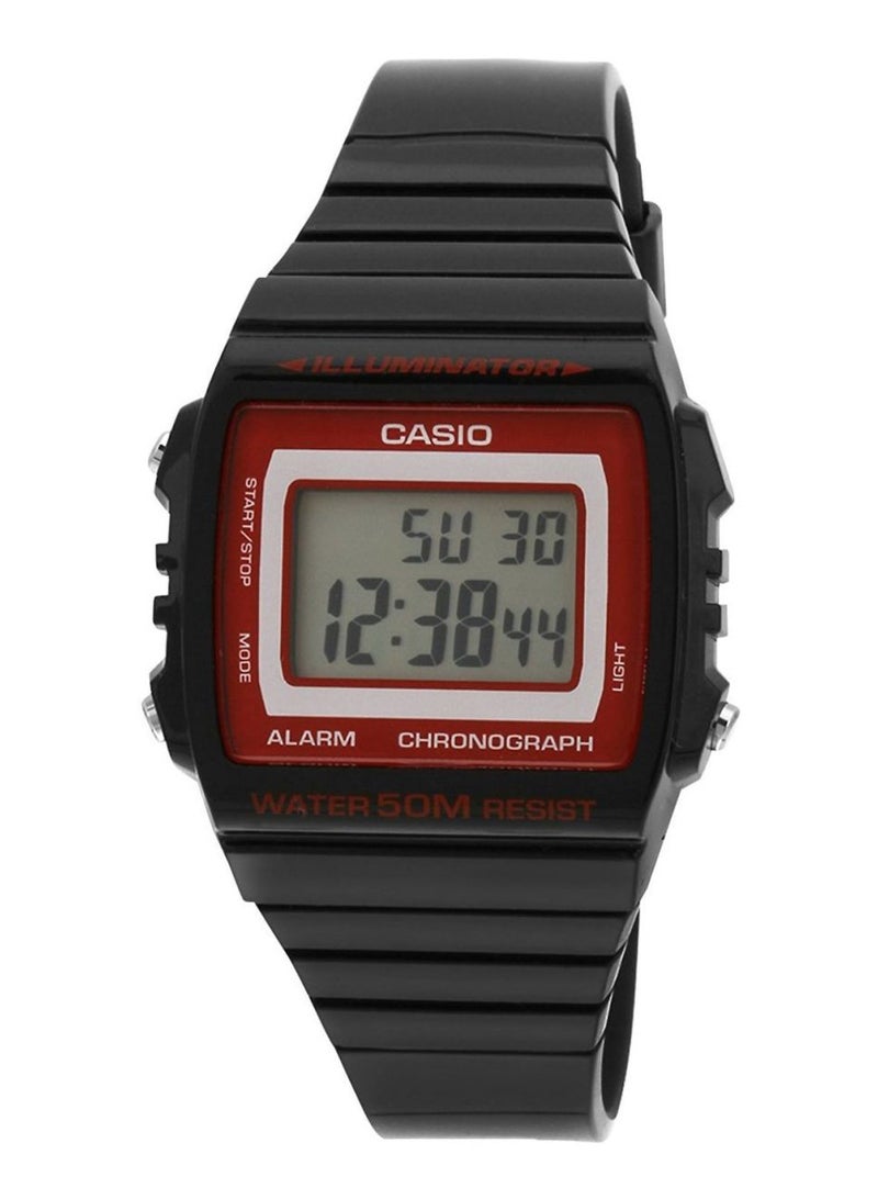 Boys' Resin Digital Electronic Watch W-215H-1A2VDF - 44 mm - Black