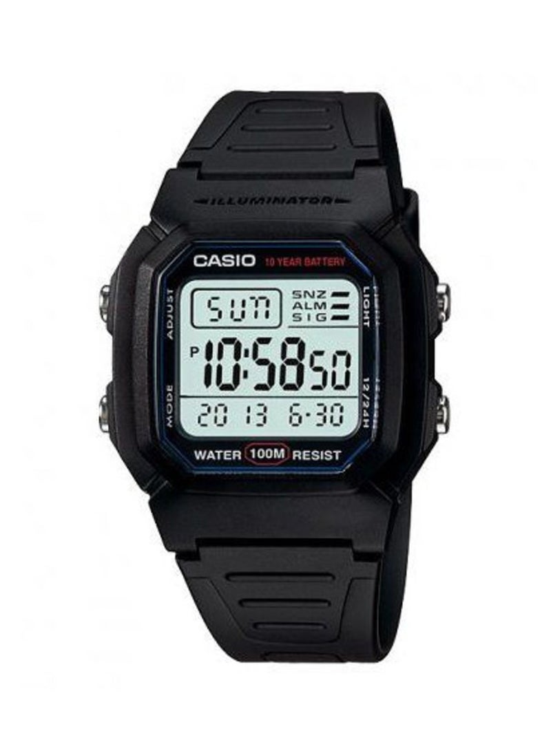 Boys' Resin Digital Quartz Watch W-800H-1AVDF - 37 mm - Black