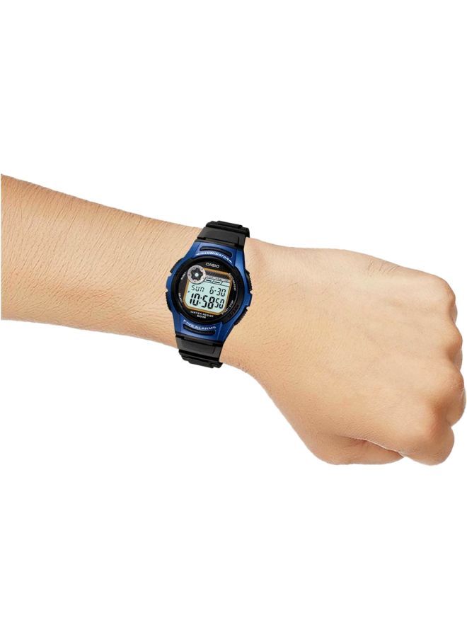 Boys' Plastic Digital Wrist Watch W-213-2AVDF - 46 mm - Black