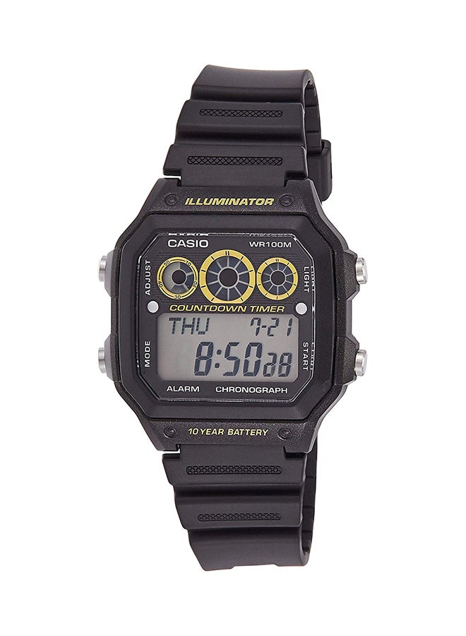 Boys' Resin Digital Wrist Watch AE-1300WH-1AVDF - 45 mm - Black