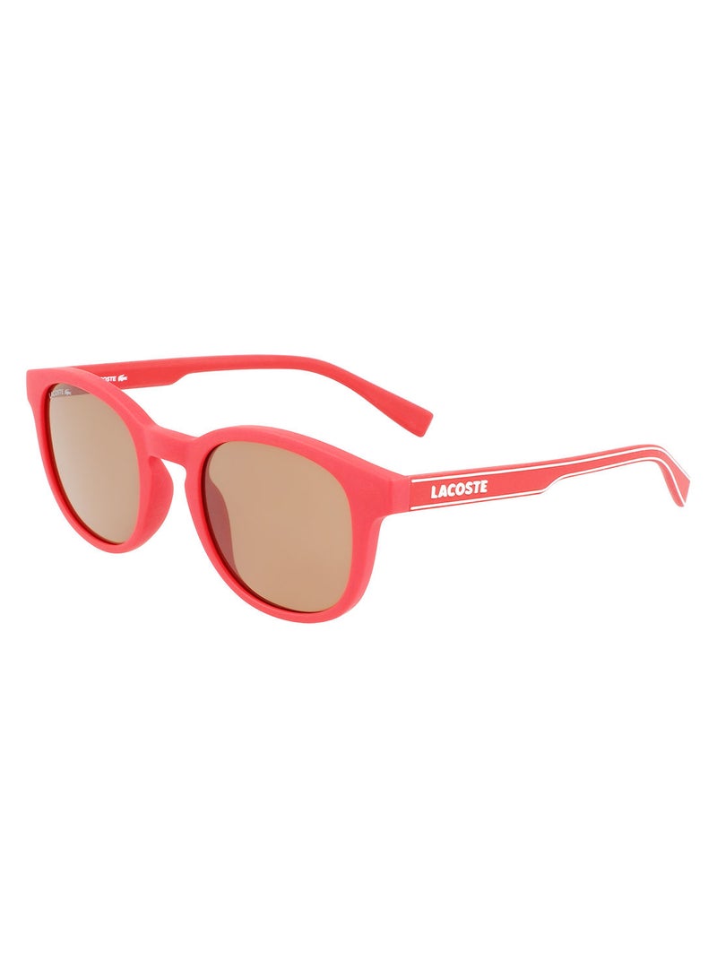 Full Rim Bio Injected Round Lacoste Suns L3644S 4821 (615) Matte Red