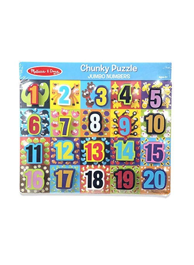 Jumbo Numbers Wooden Chunky Puzzle (20 Pcs)