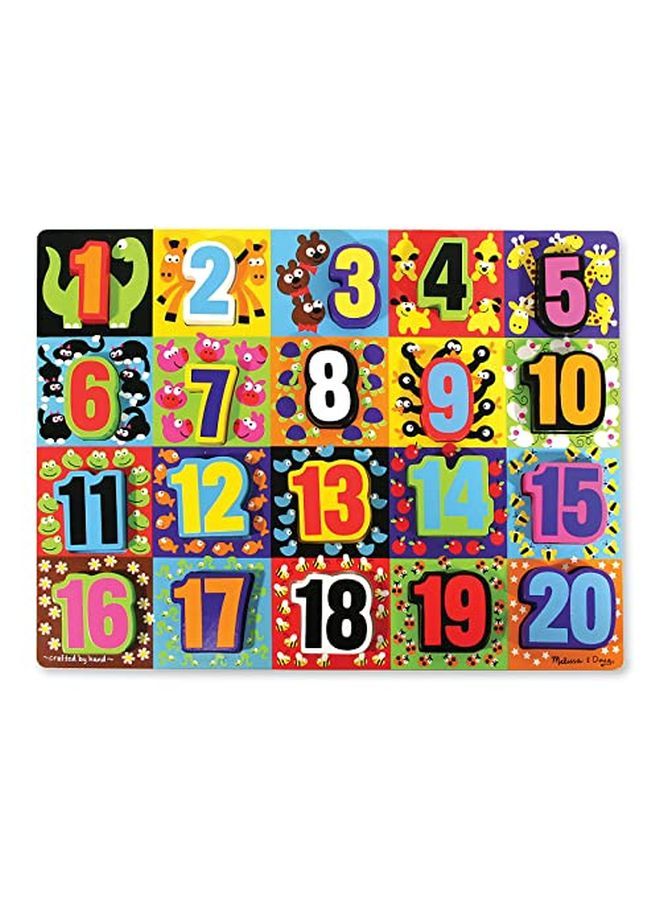 Jumbo Numbers Wooden Chunky Puzzle (20 Pcs)