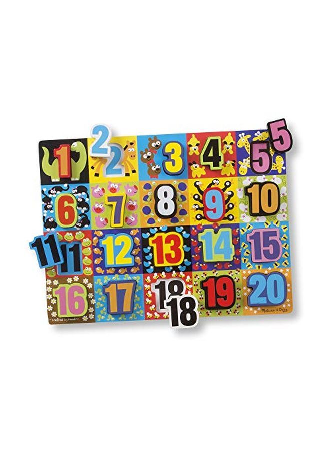 Jumbo Numbers Wooden Chunky Puzzle (20 Pcs)