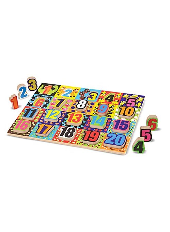 Jumbo Numbers Wooden Chunky Puzzle (20 Pcs)