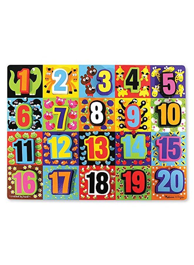 Jumbo Numbers Wooden Chunky Puzzle (20 Pcs)