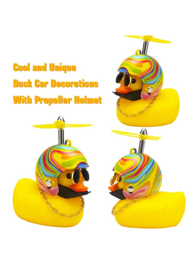Rubber Duck Car Decorations Cute Yellow Duck Car Dashboard Ornaments With Propeller
