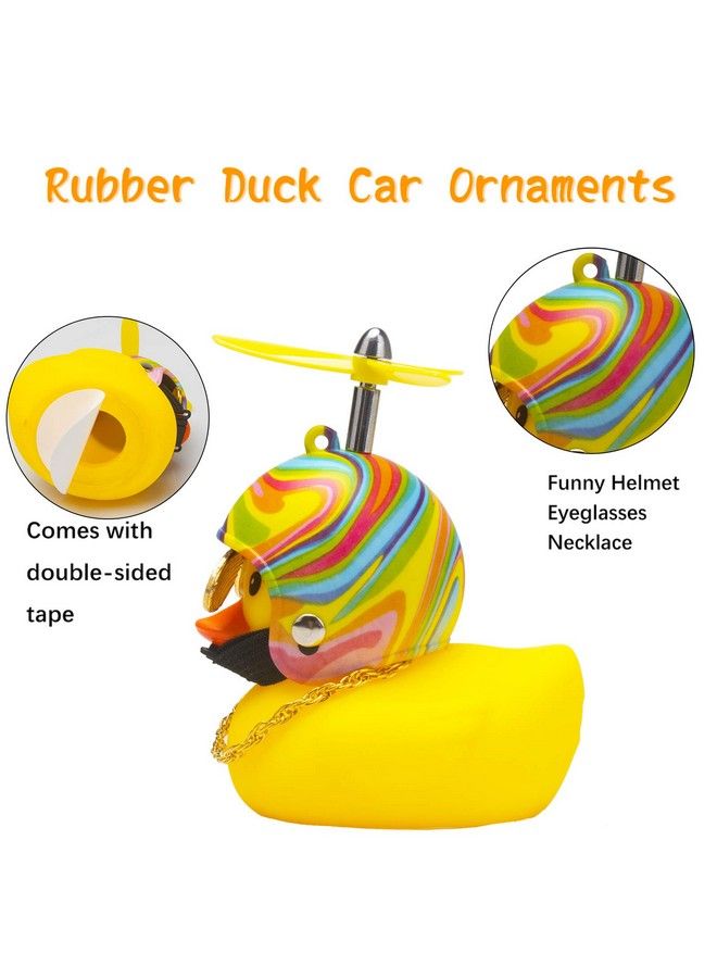 Rubber Duck Car Decorations Cute Yellow Duck Car Dashboard Ornaments With Propeller