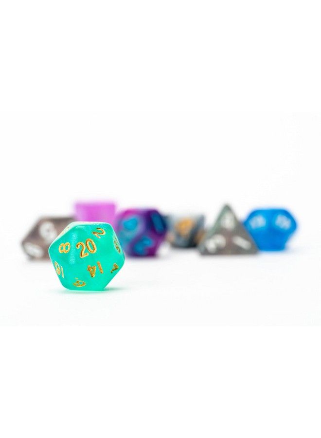 Dice Games Mystery Misfit Resin Polyhedral Dice Set 7 Dice (Set Of 2 14 Dice)