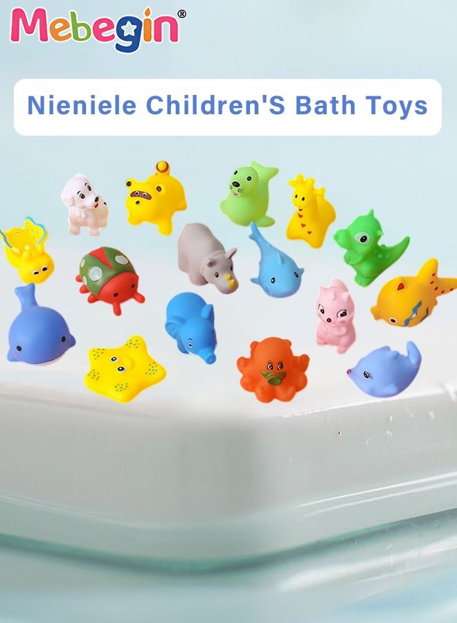 Rectangle Non-Slip Splash Pad Kiddie Pool with 16 Animal Figures Inflatable Swimming Pool for Toddler Child Sprinkler for Kids Fun Backyard Fountain Outdoor Water Toys for Girls Boys 130*97*58cm