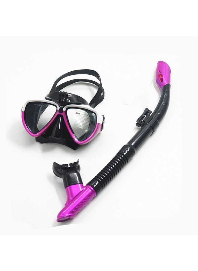 Snorkel Set,Panoramic Wide View,Anti-Fog Scuba Diving Mask,Professional Snorkeling Gear