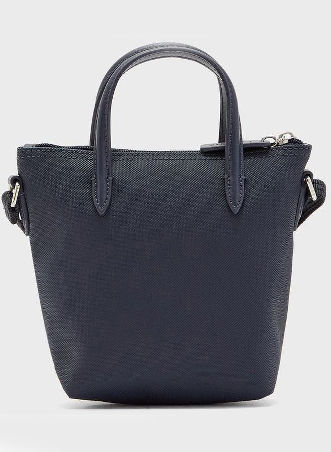 Extra Small Top Handle Belted Crossbody Blue