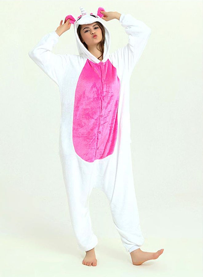 Unicorn Themed Onesie Rose Red