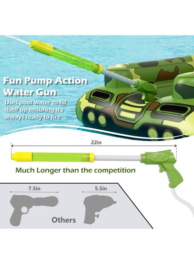 Inflatable Tank Pool Floats Kids Jasonwell Toddler Pool Floaties Swimming Pool Tank With Water Cannon Gun Swim Floaty Rafts Lake Beach Party Pool Toys For Boys Girls
