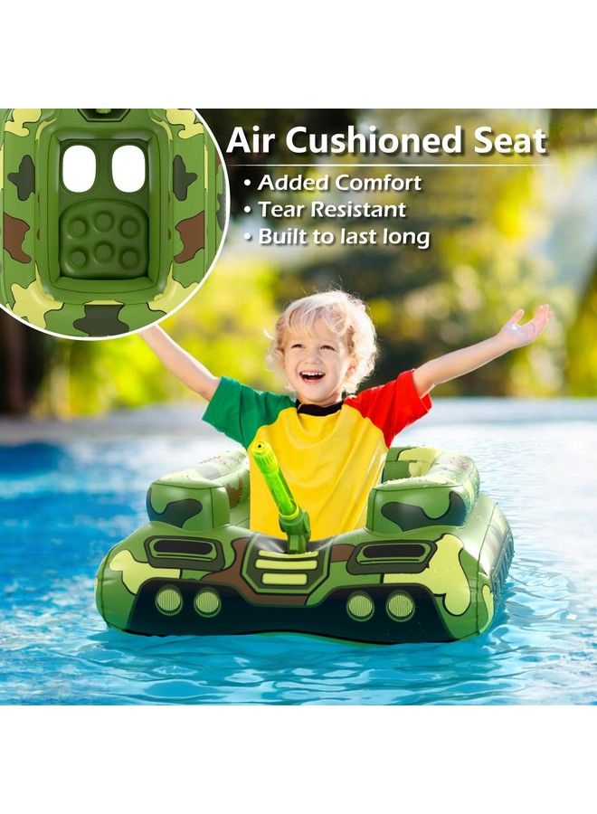 Inflatable Tank Pool Floats Kids Jasonwell Toddler Pool Floaties Swimming Pool Tank With Water Cannon Gun Swim Floaty Rafts Lake Beach Party Pool Toys For Boys Girls
