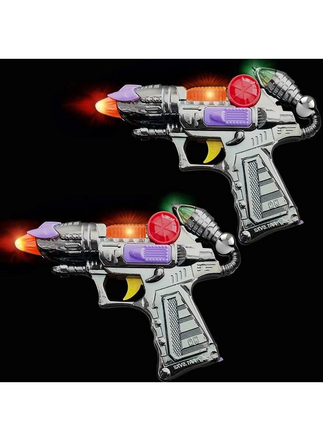 Ranger Handgun Toy Set With Flashing Lights & Sounds 2 Cool Futuristic Handguns Pretend Play Toy Gun Great Party Favor Gift For Boys And Girls Batteries Included Colors May Vary