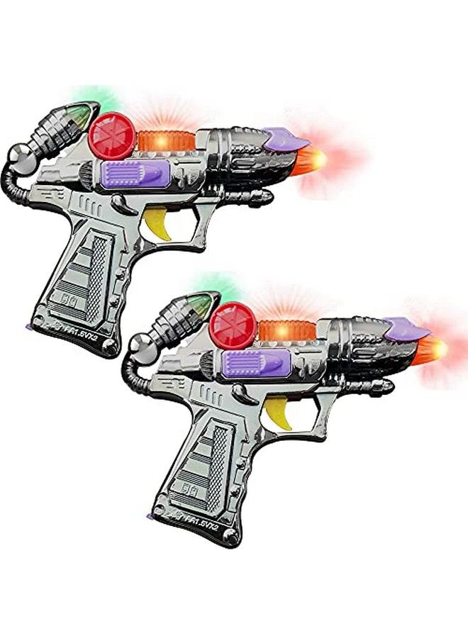 Ranger Handgun Toy Set With Flashing Lights & Sounds 2 Cool Futuristic Handguns Pretend Play Toy Gun Great Party Favor Gift For Boys And Girls Batteries Included Colors May Vary