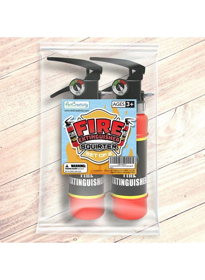Fire Extinguisher Squirter Toy Pack Of 2 9 Inch Water Extinguisher With Realistic Design Fun Outdoor Summer Toy For Boys And Girls Great Fireman Toy For Kids Novelty Gag Gift