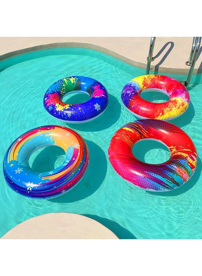 6Pcs Big Pool Floats Tubesparentswell Pool Floats Inflatable Pool Float Swimming Rings Pool Floaties Party Toys For Kids Adults Toddlers