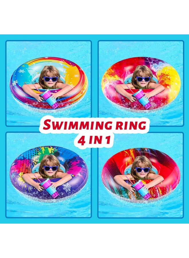 6Pcs Big Pool Floats Tubesparentswell Pool Floats Inflatable Pool Float Swimming Rings Pool Floaties Party Toys For Kids Adults Toddlers