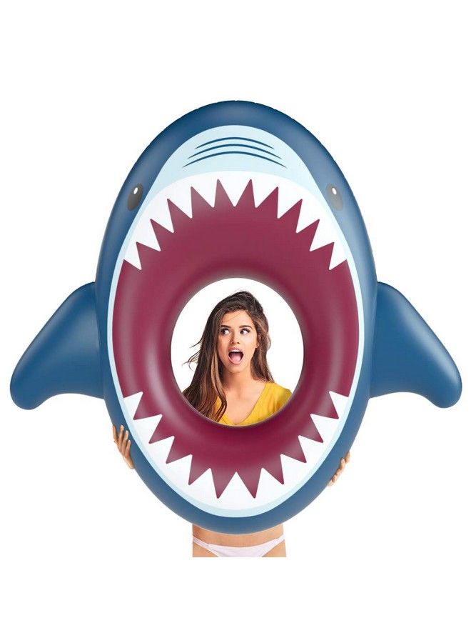 Inflatable Shark Pool Float Shark Floaties Water Fun Summer Beach Swimming Pool Tube Inflatables Ride On Pool Party Raft Lounge Toys For Kids Adults