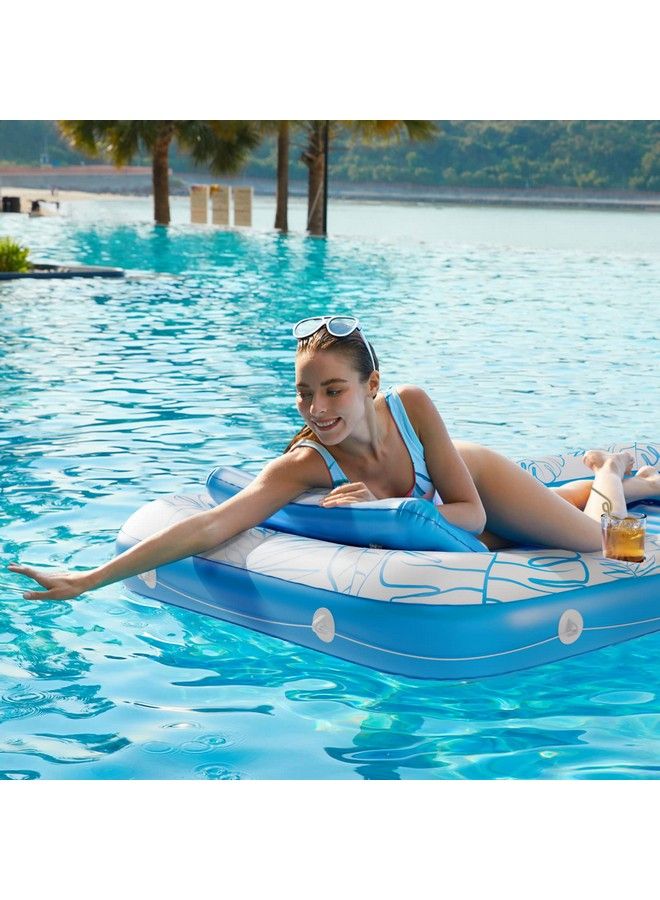 Inflatable Tanning Pool Lounger Float Jasonwell 4 In 1 Sun Tan Tub Sunbathing Pool Lounge Raft Floatie Toys Water Filled Tanning Bed Mat Pad For Adult Blow Up Kiddie Pool Kids Ball Pit Pool (L)