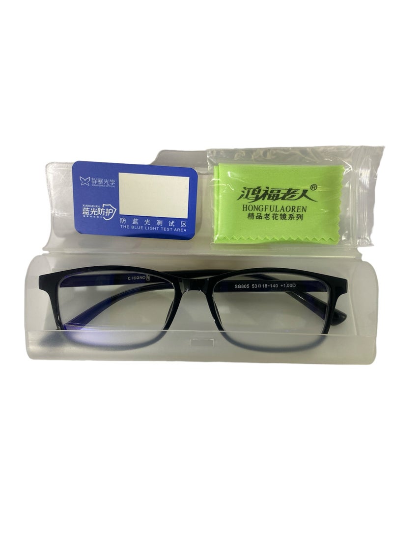 HONGFULAOREN BLUE LIGHT READING GLASSES POWER  +1.00