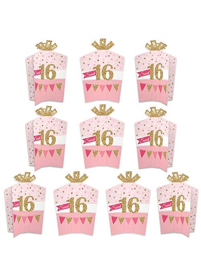 Sweet 16 Table Decorations 16Th Birthday Party Fold And Flare Centerpieces 10 Count