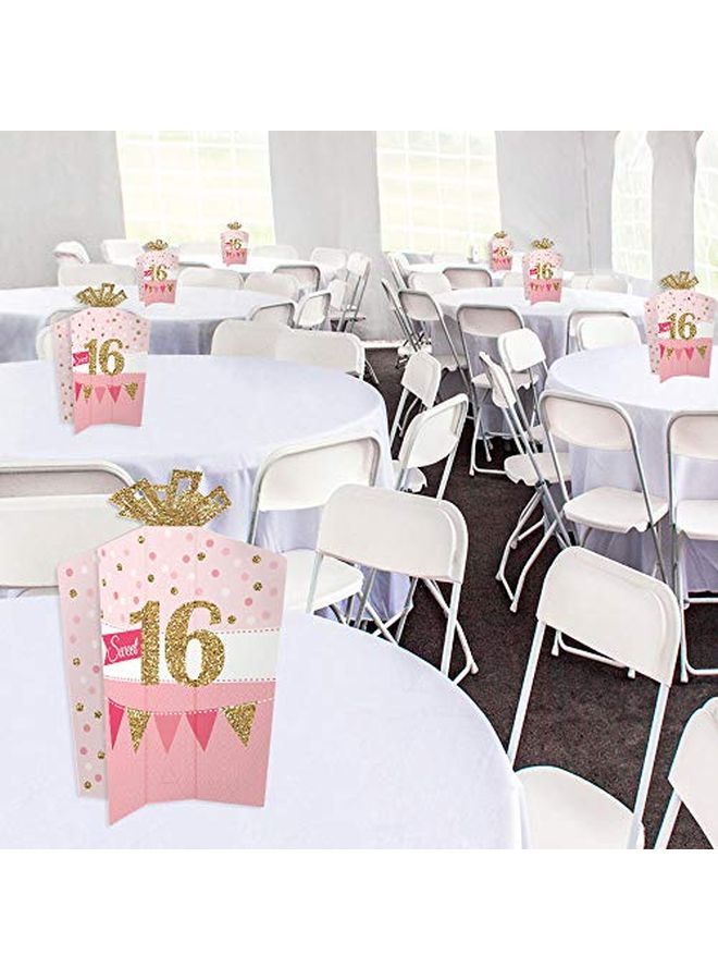 Sweet 16 Table Decorations 16Th Birthday Party Fold And Flare Centerpieces 10 Count