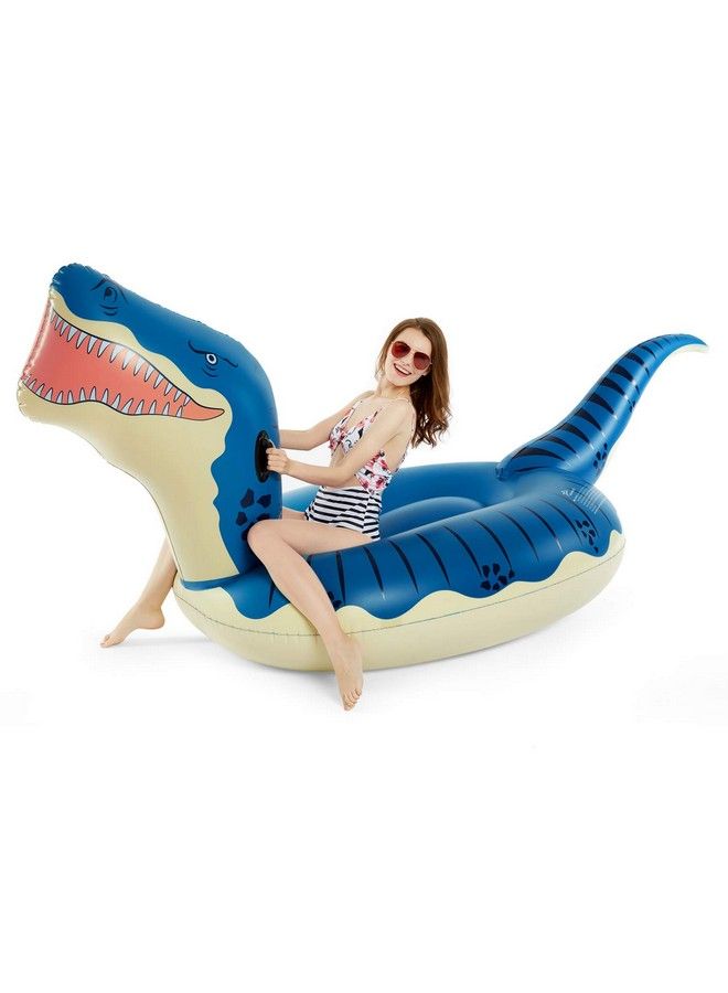 Inflatable Dinosaur Pool Float For Boys Girls Adults 124 Giant Trex Floatie Summer Beach Swimming Pool Inflatables Ride On Party Pool Toys Raft Lounge Kids Tyrannosaurus Rex Toys