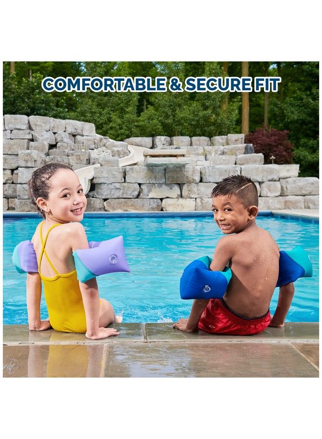 Soft Swimmies Toddler Floaties Learntoswim Inflatable Pool Floats & Arm Floaties Swimming Pool Accessories For Kids Aged 35 Purple
