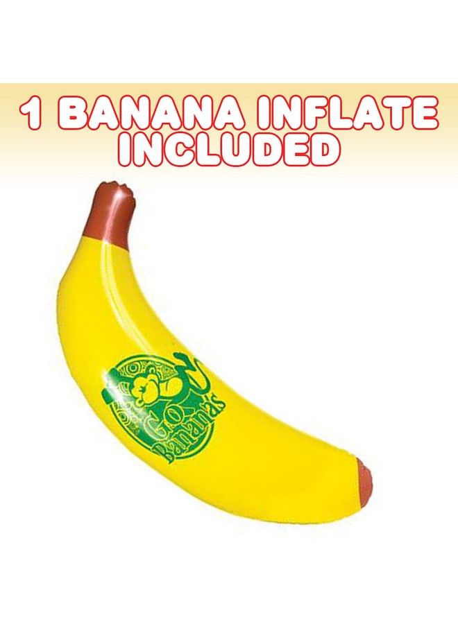 46 Inch Banana Inflate Inflatable Food Toys With A Cute Design Fun Birthday Party Decorations Supplies Durable Water Pool Toys For Kids Fun Party Favors
