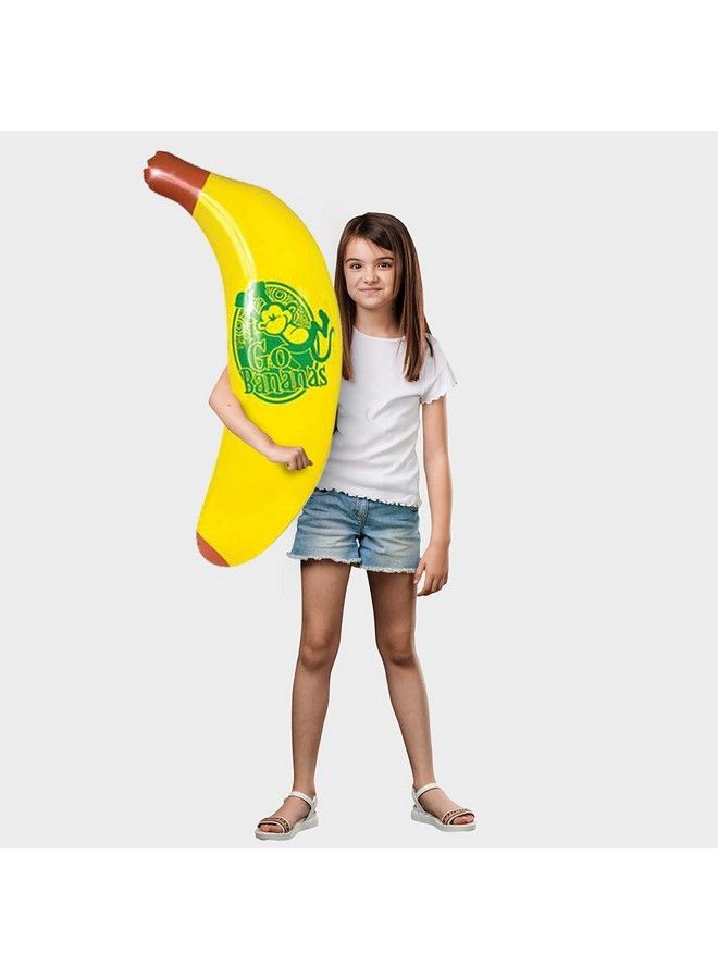 46 Inch Banana Inflate Inflatable Food Toys With A Cute Design Fun Birthday Party Decorations Supplies Durable Water Pool Toys For Kids Fun Party Favors