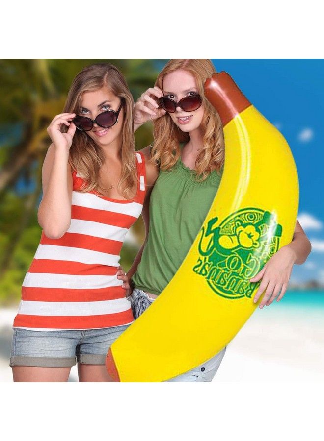 46 Inch Banana Inflate Inflatable Food Toys With A Cute Design Fun Birthday Party Decorations Supplies Durable Water Pool Toys For Kids Fun Party Favors