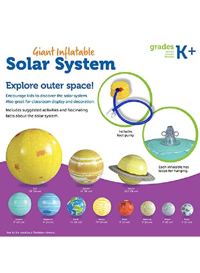 Giant Inflatable Solar System Kids Solar System Astronomy For Kids 8 Planets 13 Pieces Grades K+