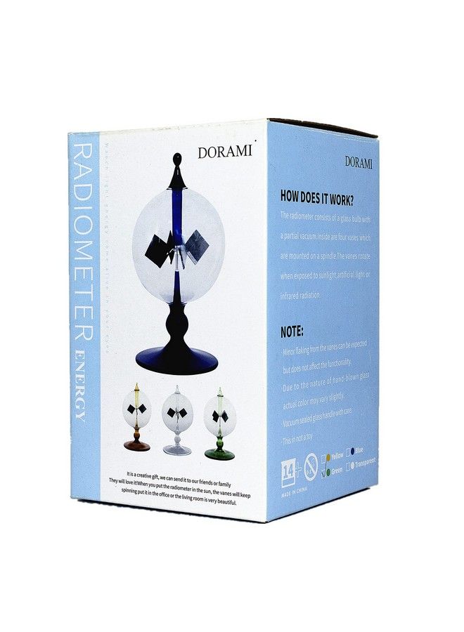 Clear Solar Power Crookes Radiometer Sun Light Energy Spinning Vanes