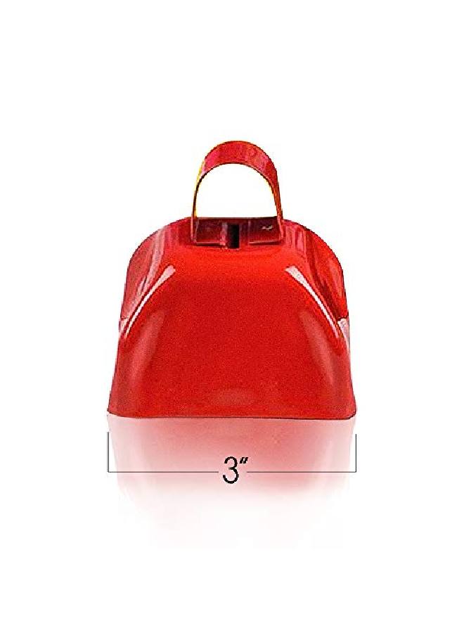 3 Inch Metal Cow Bell Noise Maker Pack Of 12 Small Loud Metal Cowbell Noisemaker With Handle Great For Football Games Sporting Events Weddings New Year?S Kids And Adults Prize