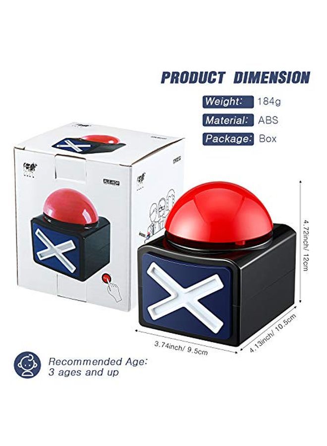 4 Packs Game Answer Buzzers Buzzer Alarm Buttons With Sound And Light Quiz Game Show Party Contest Answer Button Props For Adults Teens Boys Girls