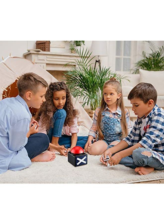 4 Packs Game Answer Buzzers Buzzer Alarm Buttons With Sound And Light Quiz Game Show Party Contest Answer Button Props For Adults Teens Boys Girls