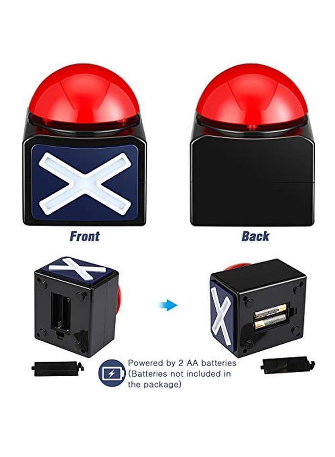 4 Packs Game Answer Buzzers Buzzer Alarm Buttons With Sound And Light Quiz Game Show Party Contest Answer Button Props For Adults Teens Boys Girls