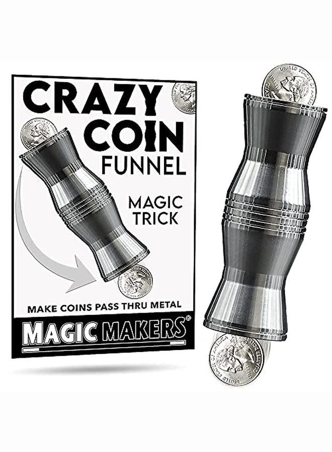 Crazy Coin Funnel Magic Trick Make A Coin Pass Thru Metal