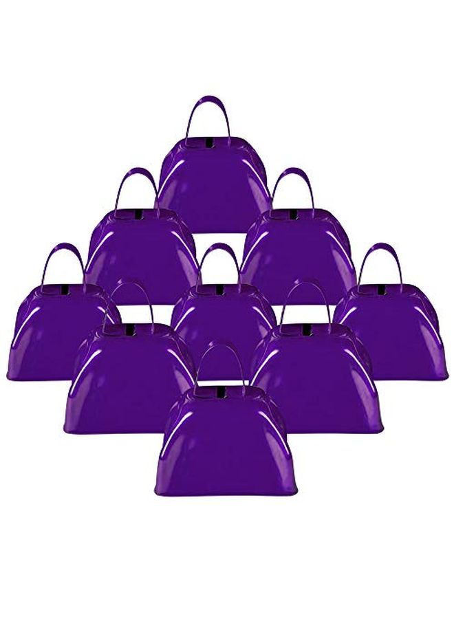 3 Inch Purple Metal Cowbell Noisemakers Pack Of 12 Loud Metal Cowbell Noise Makers With Handles Great For Football Games Sporting Events New Year?S Eve For Kids And Adults