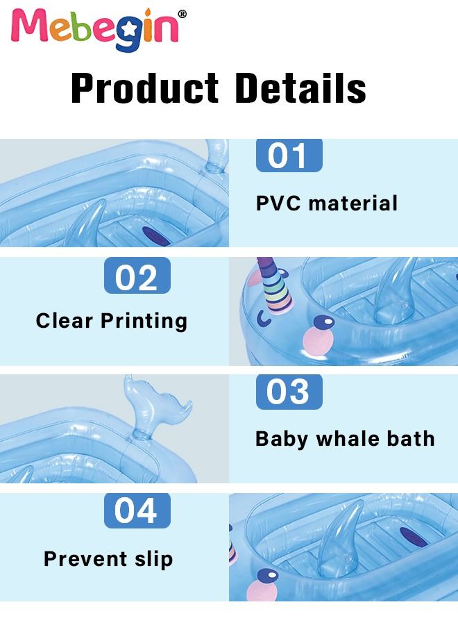 95*62*48cm Inflatable Paddling Pool, Whale Shape Inflatable Swimming Pool, Creative Summer Pool Toys, Crafted with High-quality Materials, Suitable for Outdoor, Garden, Backyard and Summer Water Party