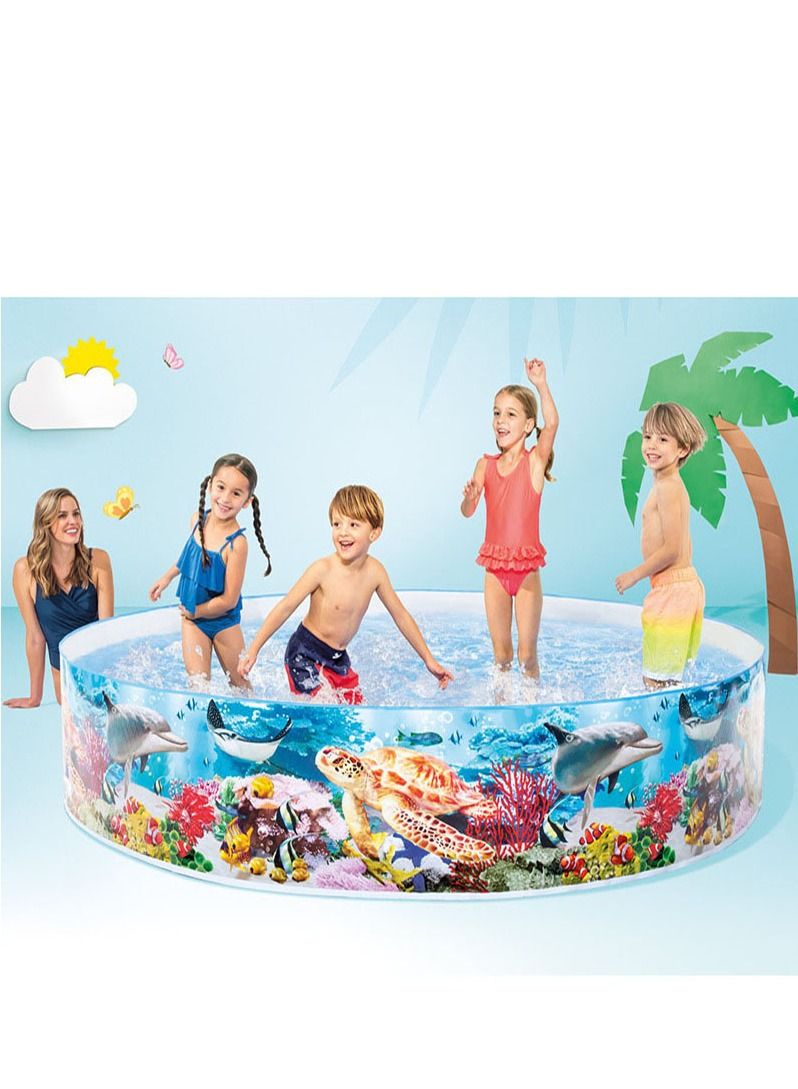 Swimming Pool Children's Pool Deep Sea Blue Children's Pool 8*18 inches