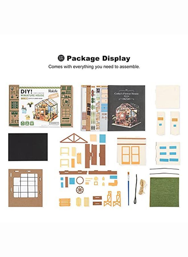 Diy Miniatures Dollhouse Craft Kits For Adult To Build Tiny House Model Christmas Birthday Gift For Family And Friends(Cathy'S Greenhouse)