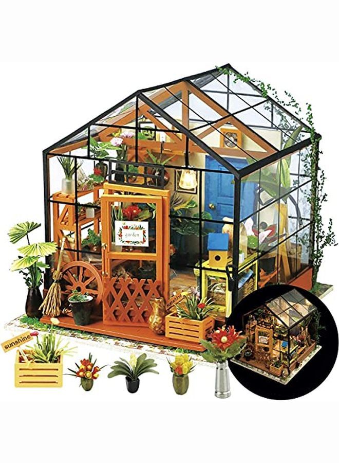 Diy Miniatures Dollhouse Craft Kits For Adult To Build Tiny House Model Christmas Birthday Gift For Family And Friends(Cathy'S Greenhouse)