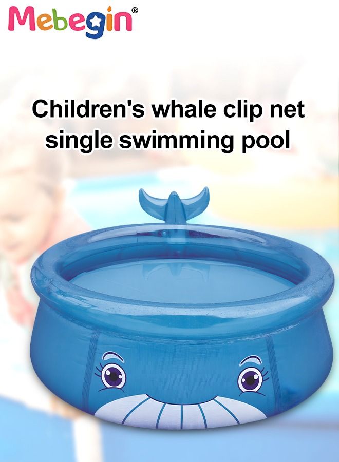 175*62cm Whale Shape Inflatable Swimming Pool, Thickened Inflatable Lounge Pool Ball Pit, Cool Summer Swimming Pool Game, Suitatble for Family Use, Outdoor, Garden, Backyard and Summer Water Party