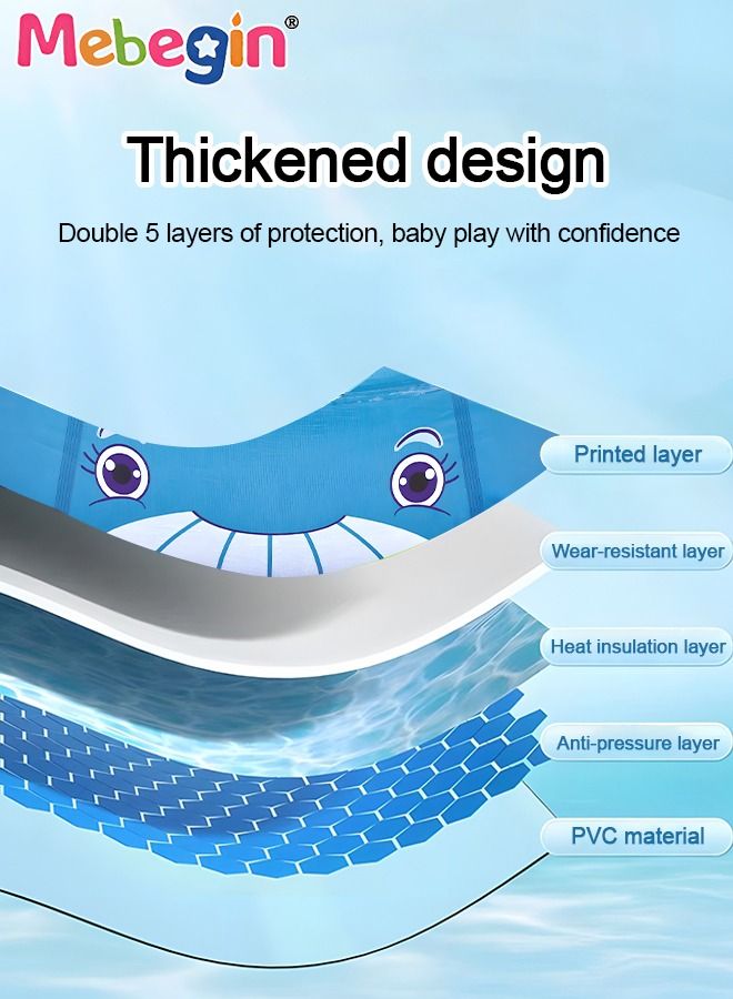 175*62cm Whale Shape Inflatable Swimming Pool, Thickened Inflatable Lounge Pool Ball Pit, Cool Summer Swimming Pool Game, Suitatble for Family Use, Outdoor, Garden, Backyard and Summer Water Party