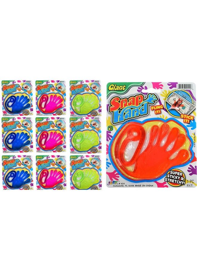 Jumbo Giant Sticky Hand Stretchy Snap Toys (8 Packs) Great Sticky Hands Party Favors Birthday Toy Supplies For Kids, Pinata Filler, Bulk Toys Stocking Stuffers Goody Bags. 4148